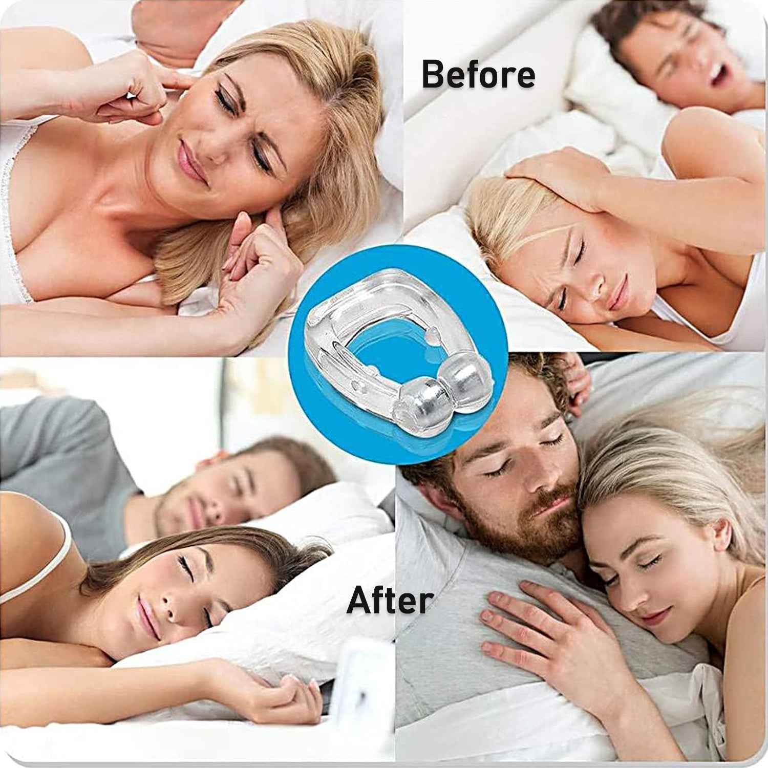 0337 Anti Snore Device For Men And Woman Silicone Magnetic Nose Clip For Heavy Snoring Sleeper Snore Stopper Anti Snoring Device (1 Pc) - Zidbik