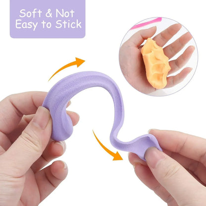 1918 Non-toxic Creative 50 Dough Clay Mould 5 Different Colors (Pack Of 6 Pcs) - Zidbik