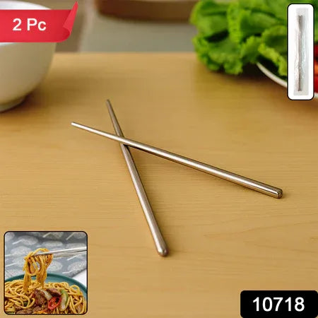 Premium Stainless Steel Reusable Chopsticks (2 Pc) - Zidbik