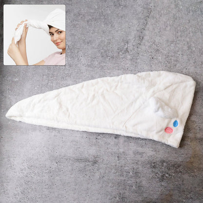Premium Soft Microfiber Hair Drying Towel Wrap With Button (1 Pc) - Zidbik