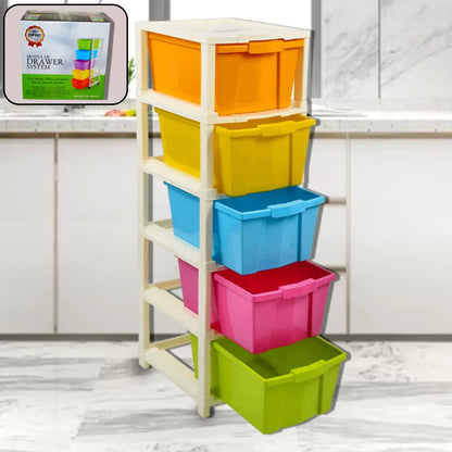 0769 Multipurpose Modular Drawer Organizer Storage Box - 5 Layers - Zidbik