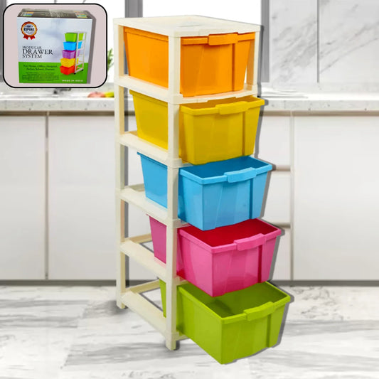 0769 Multipurpose Modular Drawer Organizer Storage Box - 5 Layers - Zidbik