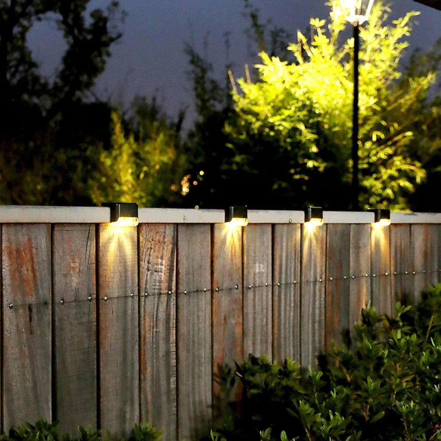 9412 Solar Decorative Lights Waterproof Durable Garden Atmosphere Lights Stair Lights Railing Lights Step Steps Lights For Outdoor Patio Courtyard Stair Step Fence Patio Stairsyard Garden Pathway ( 4 Pc Set) - Zidbik