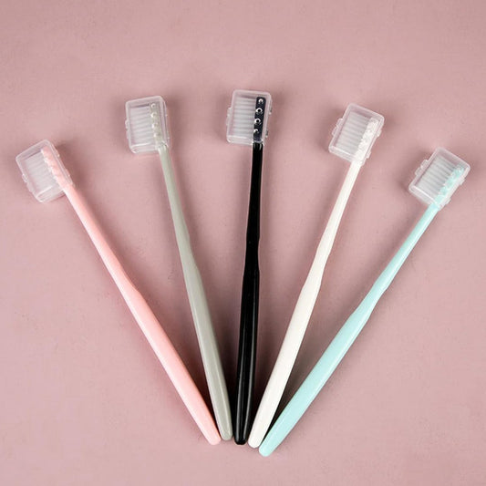 Kids Adults Ultra Soft-bristled Toothbrush With Cover (10 Pcs Set) - Zidbik