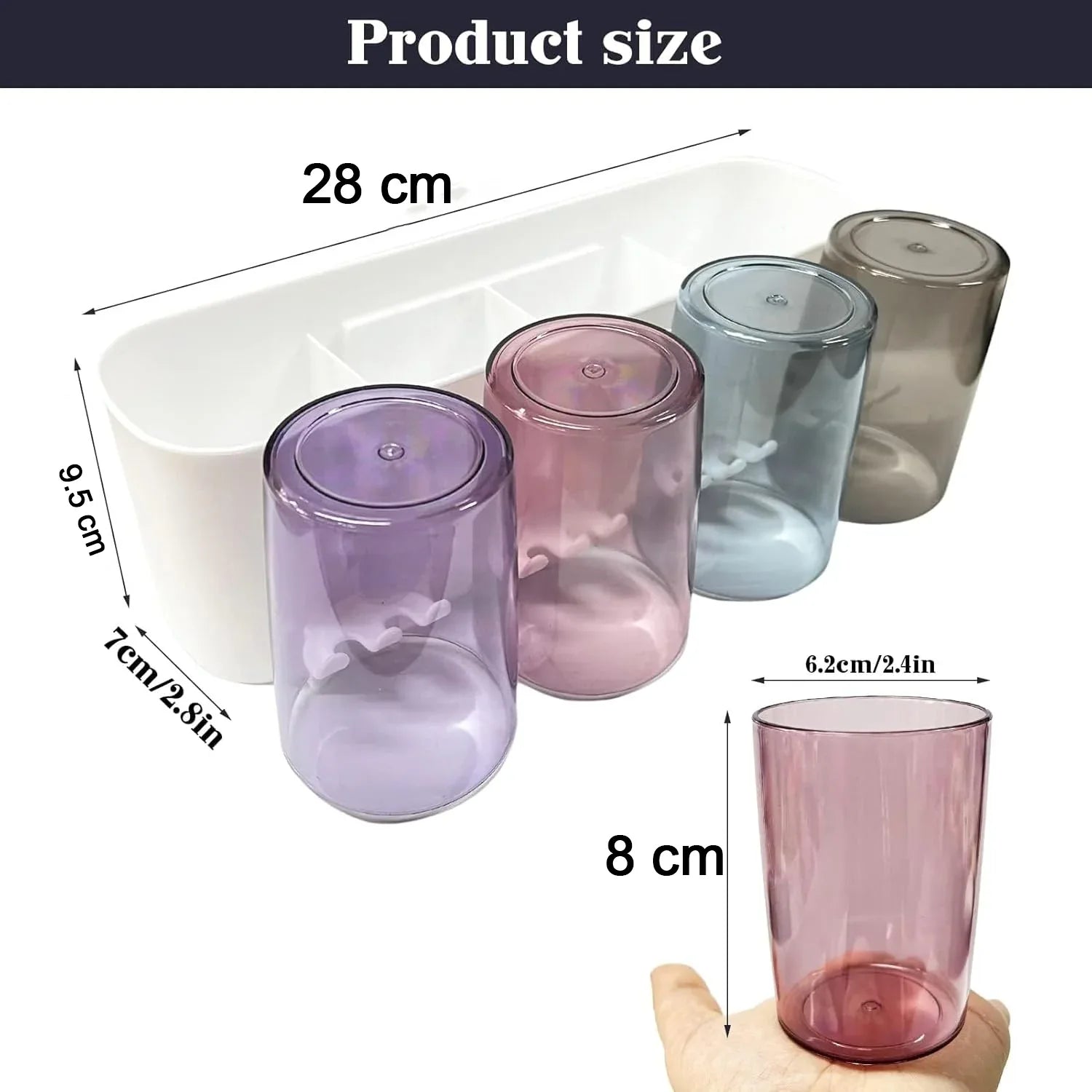 Wall Mounted Toothbrush Holder Set (1 Set) - Zidbik