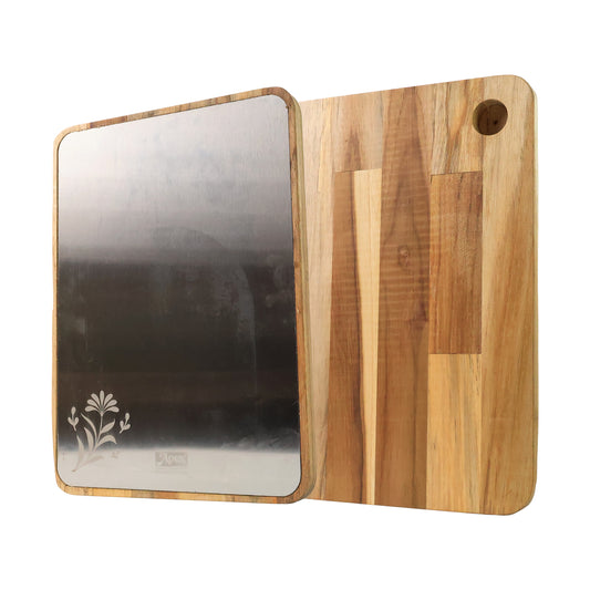Apex Steel Oak Cutting Board With Wooden Handle (1 Pc) - Zidbik
