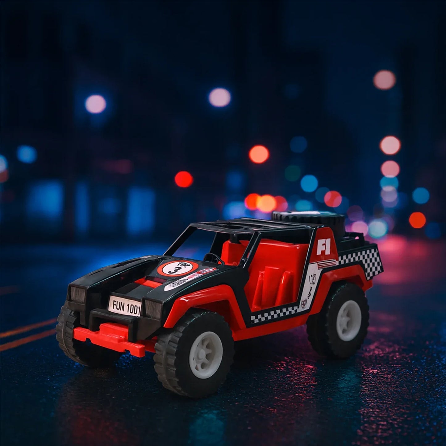 Funwoods Free-wheel Racing Jeep Toy Car - (1 Pc) - Zidbik