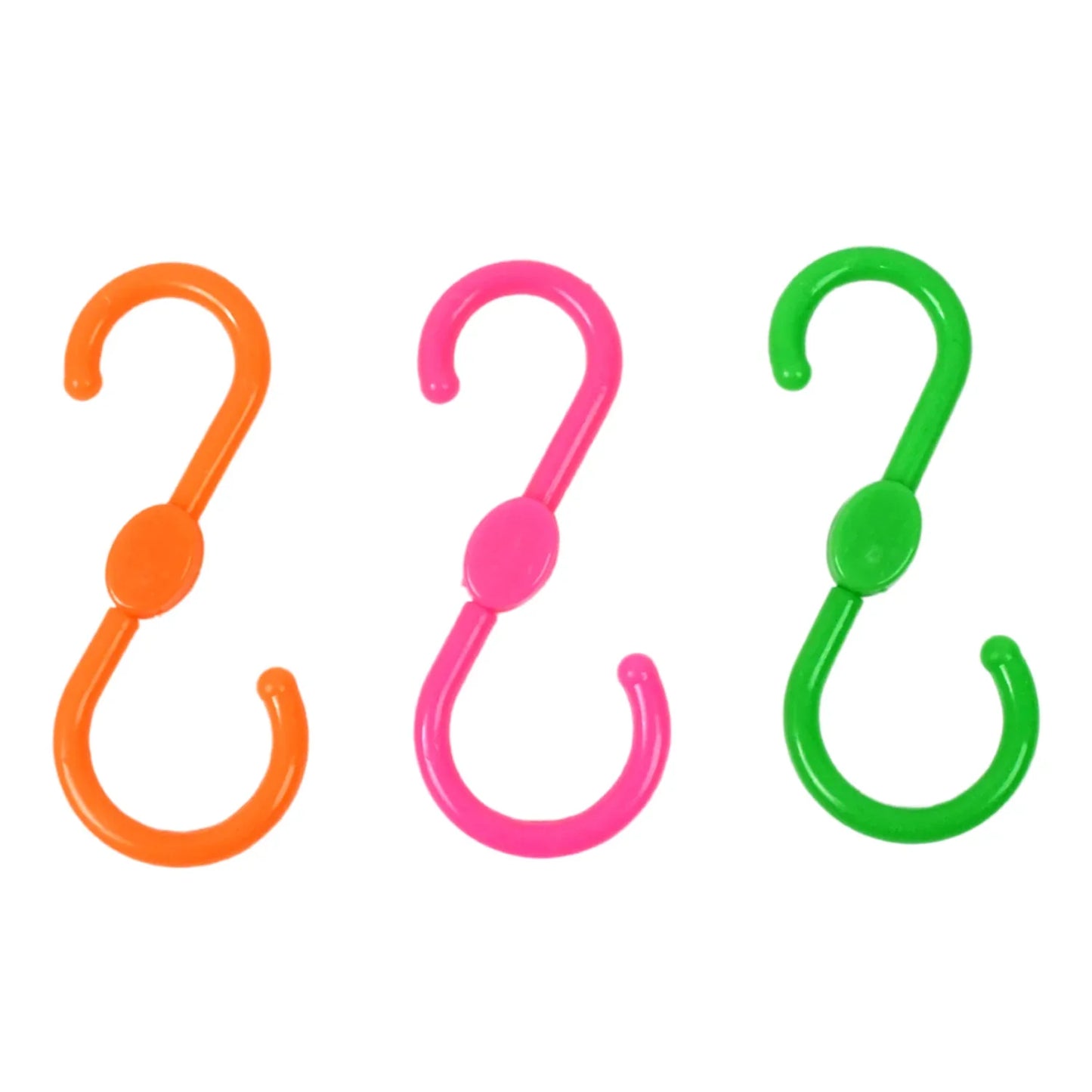 S Shape Plastic Hooks Hanger For Hanging Cloth (3 Pcs Set) - Zidbik