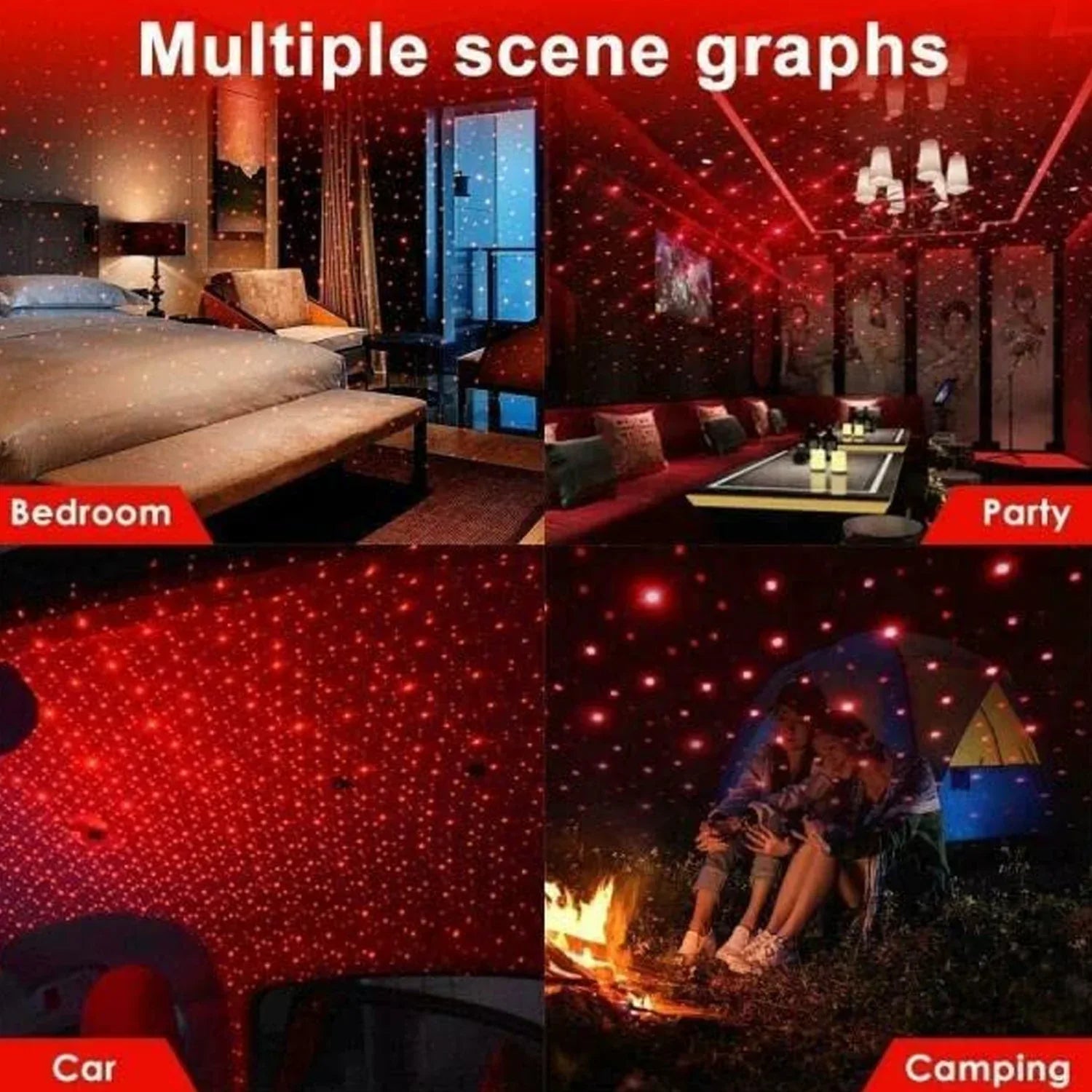 7290 Multipurpose Laser Light Light Galaxy Night Sky Ambiance Laser Micro Projector Atmosphere Ambient Roof Usb Light Car Ceiling Bedroom For Party (1 Pc) - Zidbik
