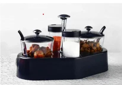 8122 Ganesh Rendy Condiment Set For Kitchen Transparent Jar For Easy To Access Spice 1 Piece Spice Set (Plastic) - Zidbik
