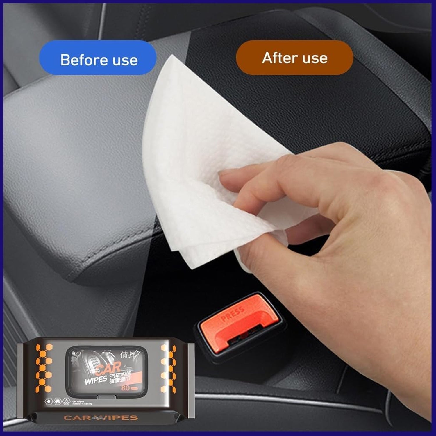 Car Dashboard Scratch Remover Tissue (80 Pcs Set) - Zidbik