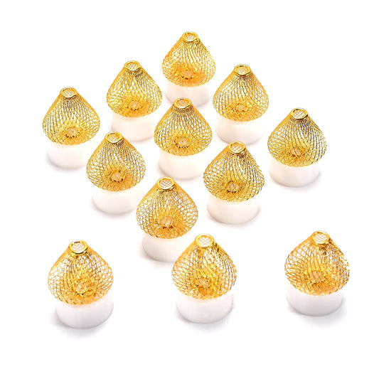 6551 12pcs Flameless And Smokeless Decorative Candles Acrylic Led Tea Light Candle For Gifting House Light For Balcony Room Birthday Christmas Festival Events Decor Candles (12 Pieces) - Zidbik