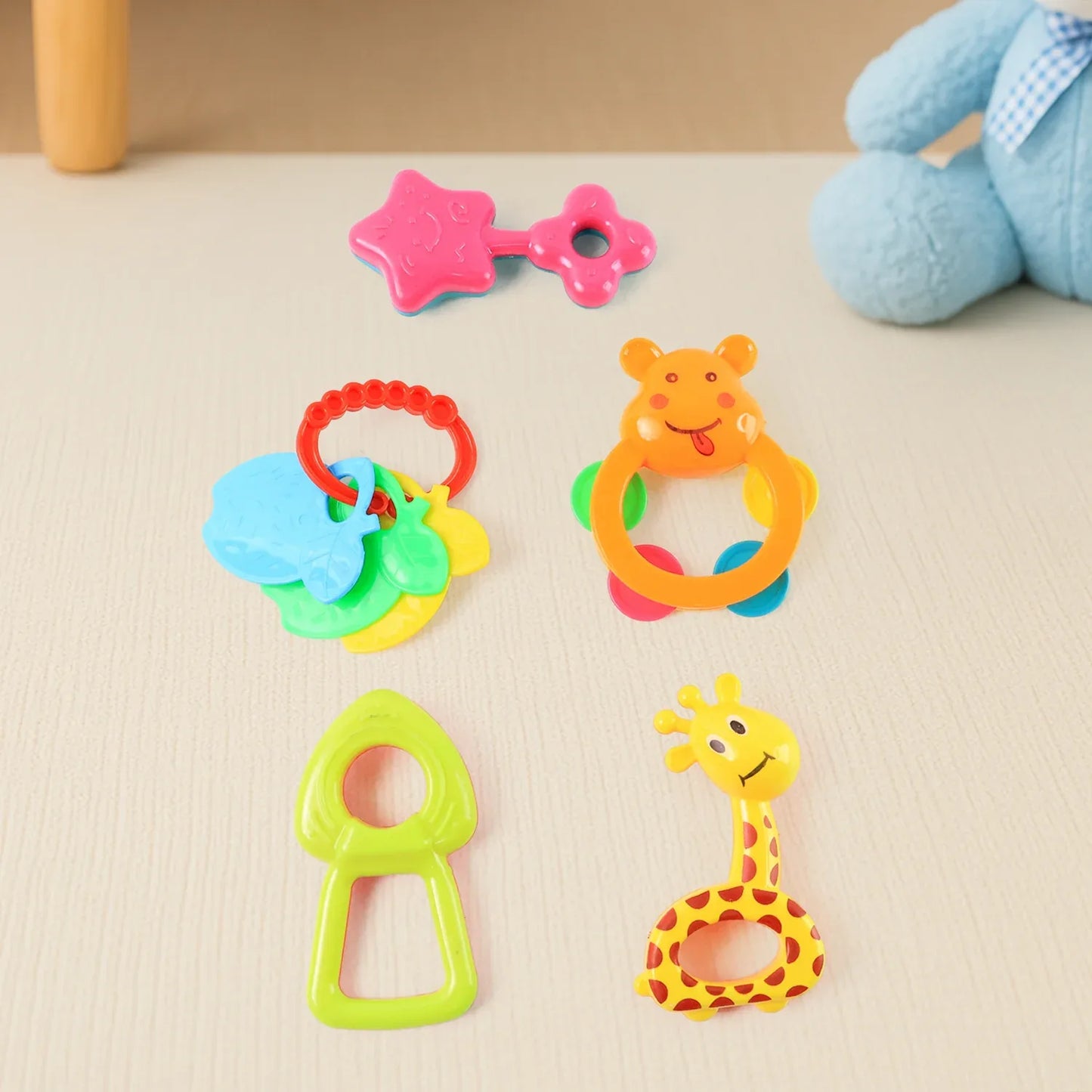 Plastic Baby Rattle Toys 5 Pcs Set - Zidbik