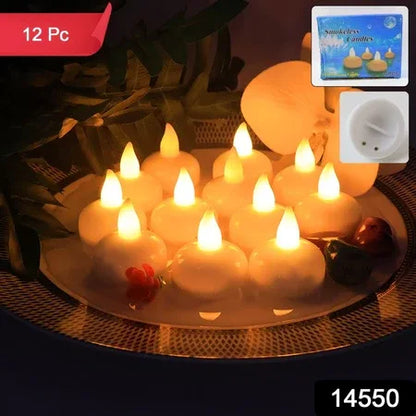 Led Floating Smokeless Candles (12 Pc) - Zidbik