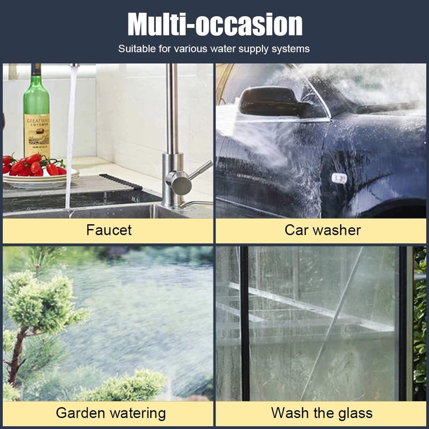 9090  High Pressure Water Gun Nozzle Car Wash Water Gun Nozzle Alloy Garden Nozzle Spray Gun - Zidbik