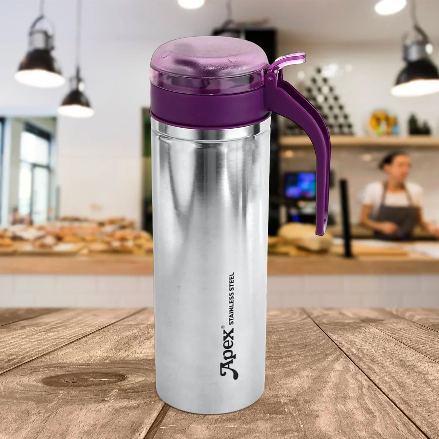 Apex 750ml Approx. Stainless Steel Oil Pourer (1 Pc) - Zidbik