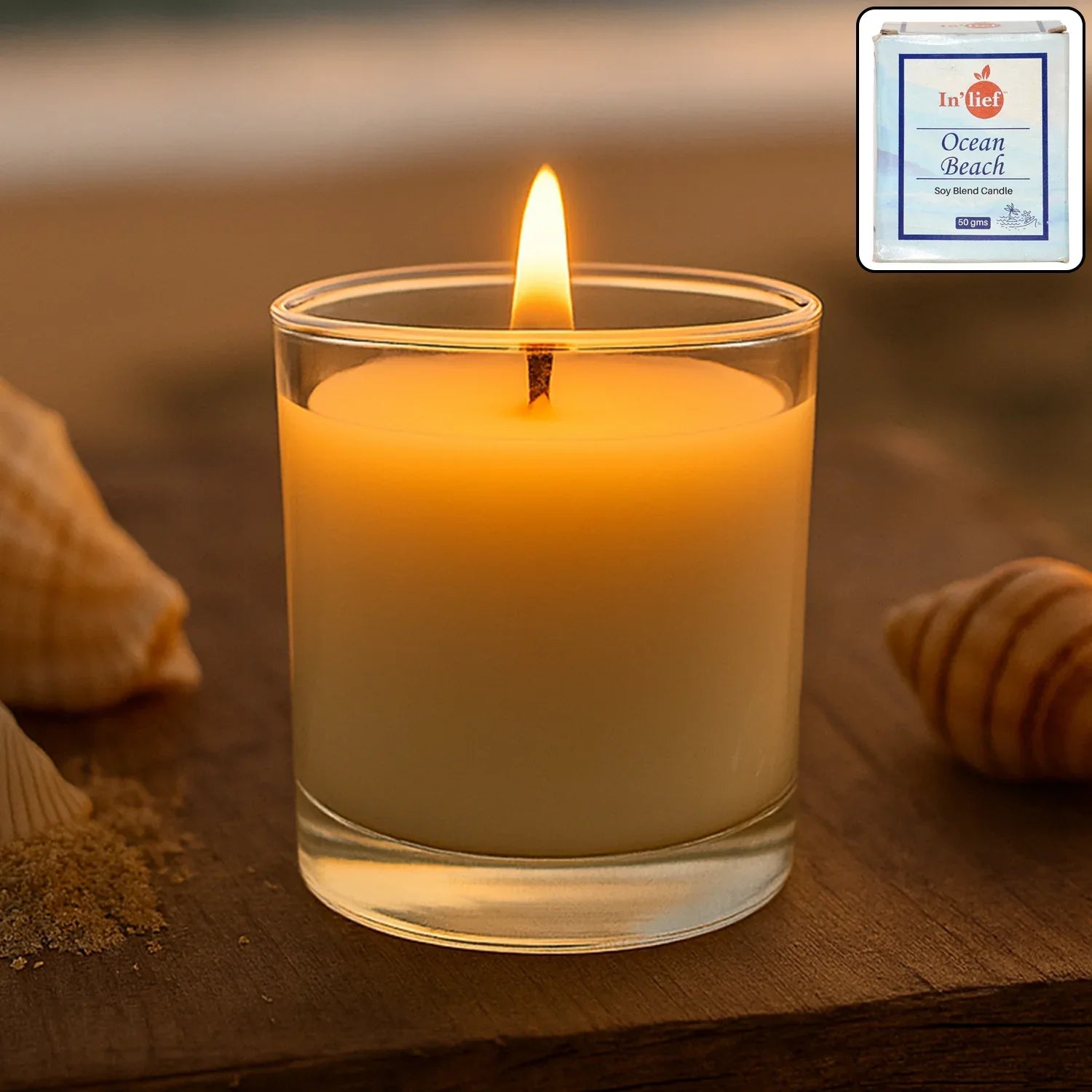Inlief Scented Votive Jar Candle - (1 Pc 50 Gm) - Zidbik