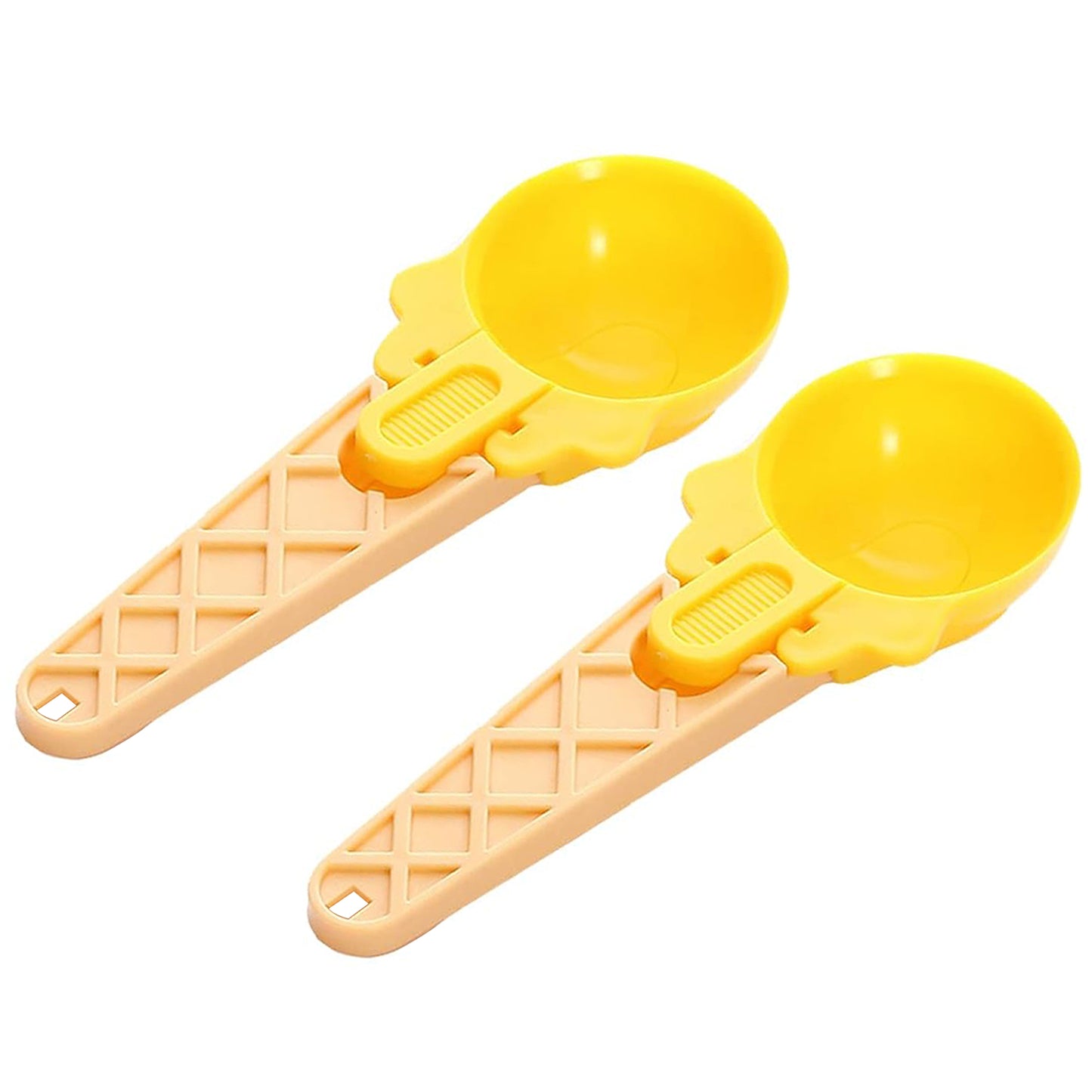 5509 Ice Cream Spoons 2pcs Plastic Water Melon Scoopers With Trigger Dipper And Adults For Summer Party Ice Cream Scoop Food Serving Spoon Kitchen Tools Ice Cream Digging Spoon Household Spoons Cupcake Spoons Aps Fruit Ball Player (2 Pc) - Zidbik
