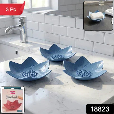 Supermom 3-piece Lotus Blossom Design Soap Holder Set - Zidbik