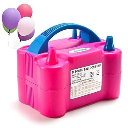 1599 Portable Dual Nozzle Electric Balloon Blower Pump Inflator - Zidbik