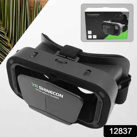 12837 3d Vr Headset Compatible With Iphone  Android Virtual Reality Vr Goggles For 3d Vr Movies Video Games (1 Pc) - Zidbik