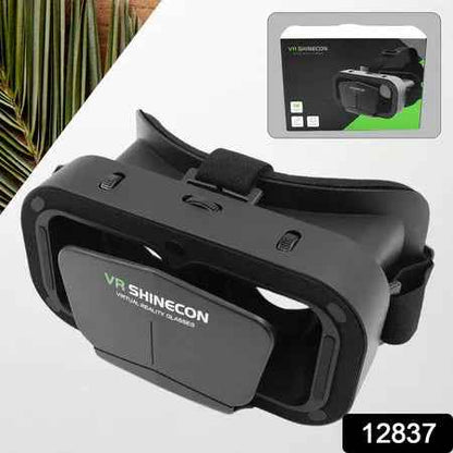 12837 3d Vr Headset Compatible With Iphone  Android Virtual Reality Vr Goggles For 3d Vr Movies Video Games (1 Pc) - Zidbik