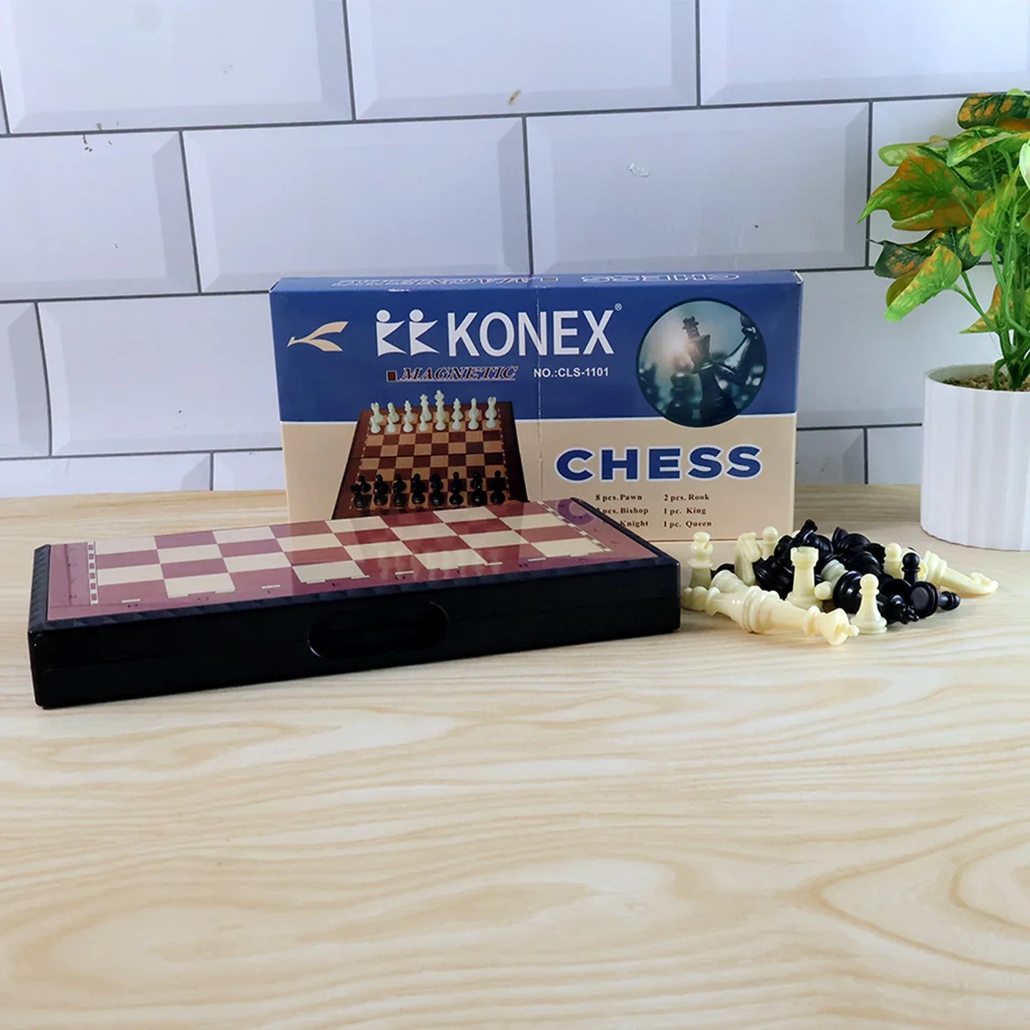 Foldable Magnetic Chess Board Game Set (24 X 24 Cm) - Zidbik