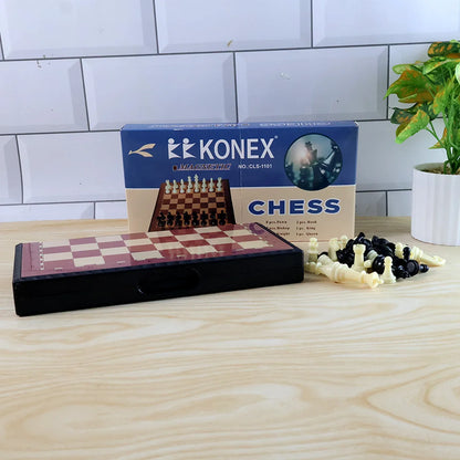 Foldable Magnetic Chess Board Game Set (24 X 24 Cm) - Zidbik