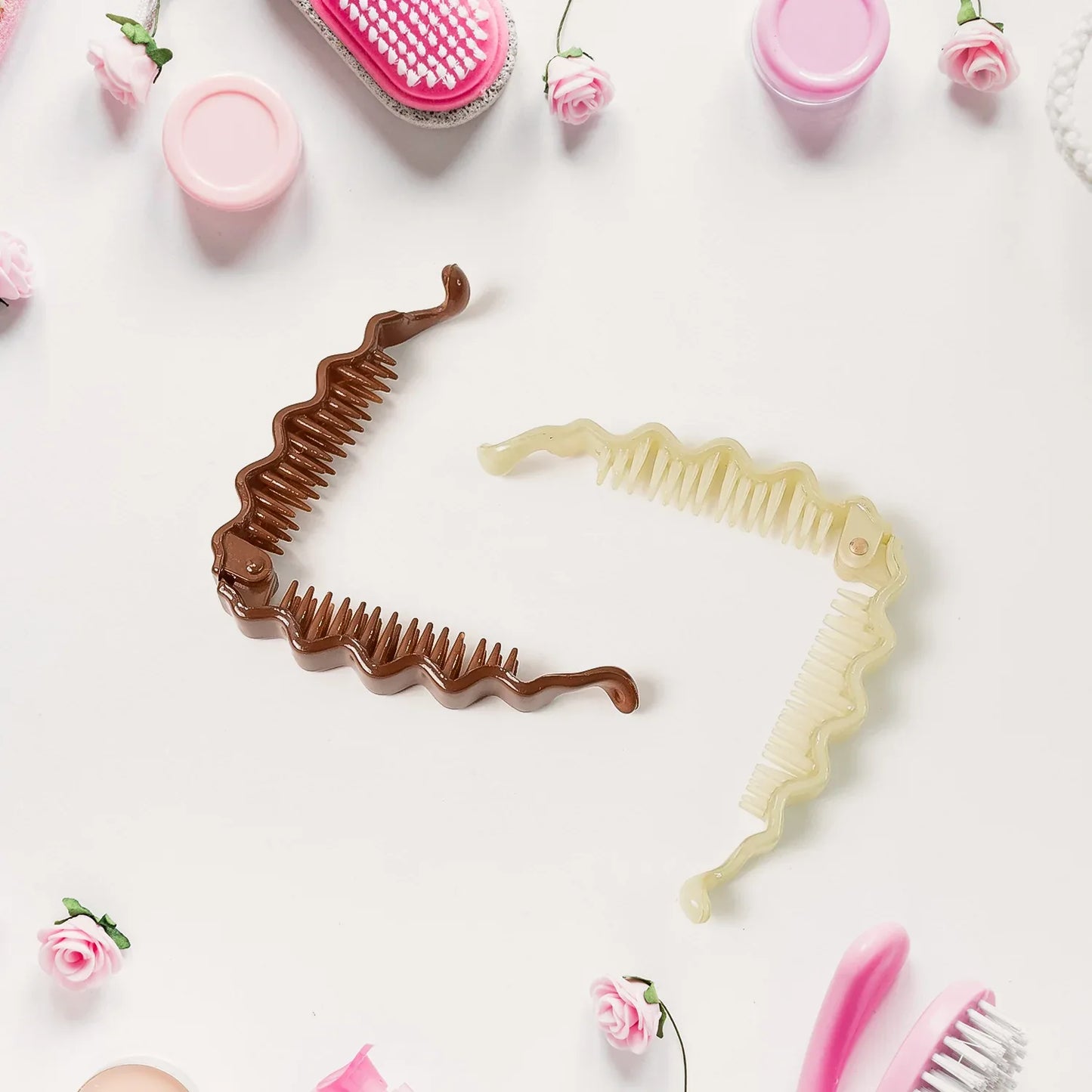 Plastic Hair Claw Clips Strong Clips (1 Pc Mix Color) - Zidbik