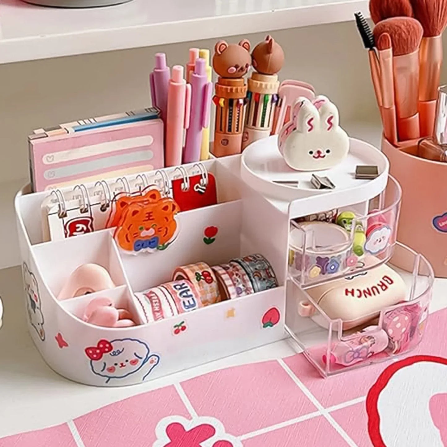 Multi-functional Plastic Vanity Storage Box - Zidbik