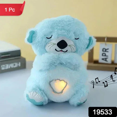 Soft Plush Musical Teddy Bear Toy With Led Light (1 Pc) - Zidbik