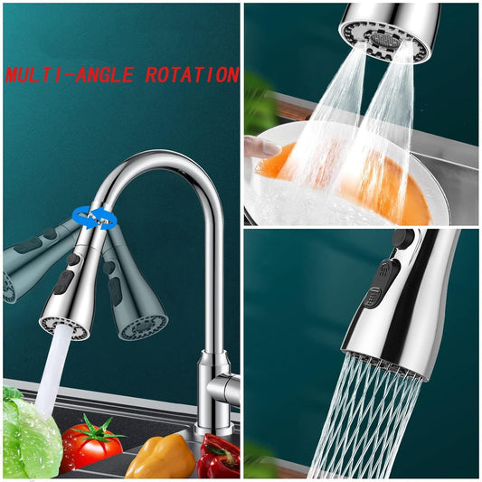 Kitchen Faucet 3-function Pull Down Sink Sprayer (1 Pc) - Zidbik