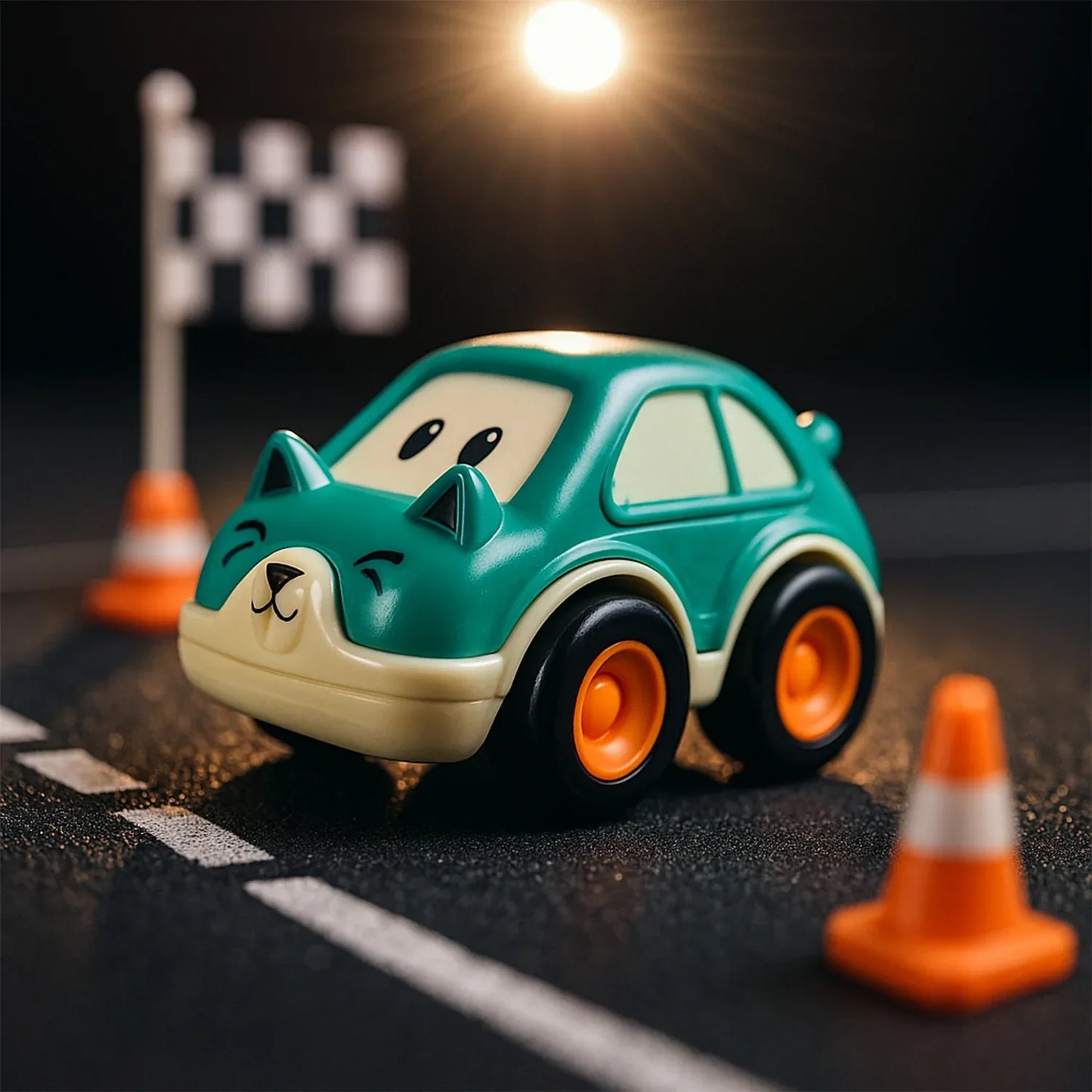 Funwoods Animal Cartoon Pull-back Toy Car - (4 Pc Set) - Zidbik