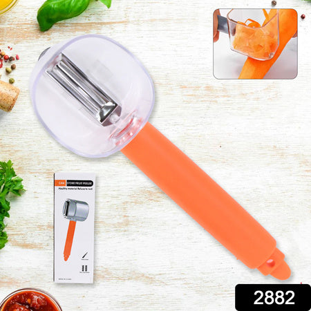 2882 Home Kitchen Cooking Tools Peeler With Container Stainless Steel Carrot Cucumber Apple Super Fruit Vegetable Peeler - Zidbik