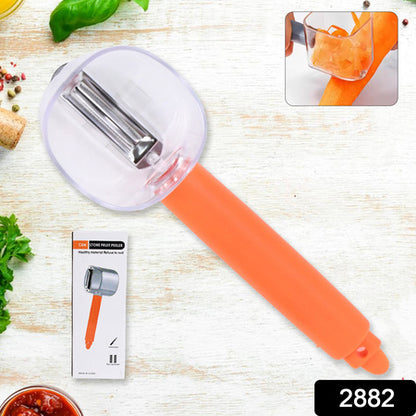 2882 Home Kitchen Cooking Tools Peeler With Container Stainless Steel Carrot Cucumber Apple Super Fruit Vegetable Peeler - Zidbik