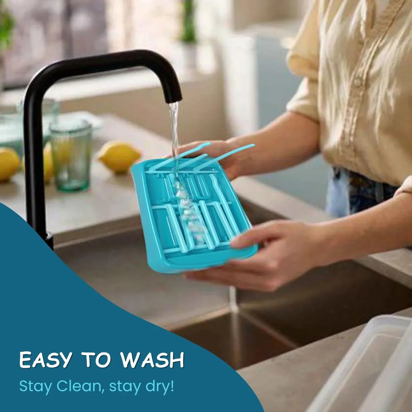 Baby Feeding Bottle Drying Rack (1 Pc Set) - Zidbik