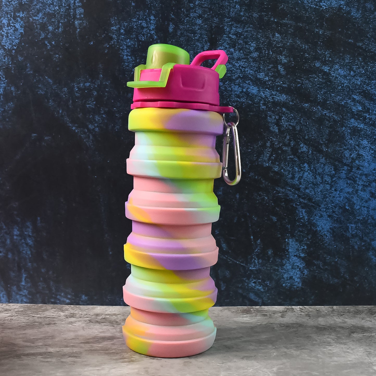 Colorful Collapsible Silicone Water Bottle (1 Pc) - Zidbik
