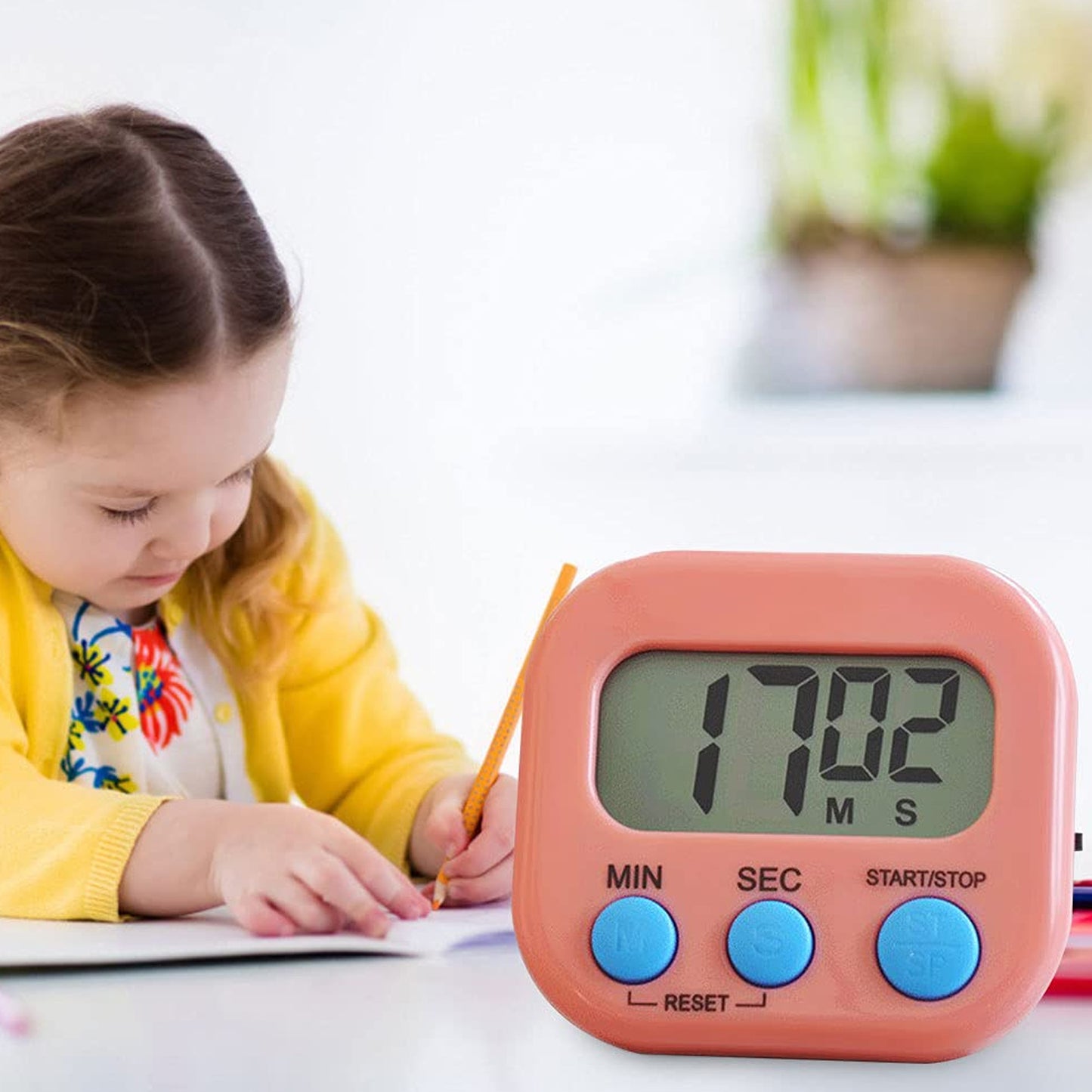 1540 Digital Kitchen Timer Clear Big Digits 0-99 Min For Cooking Office Clock - Zidbik