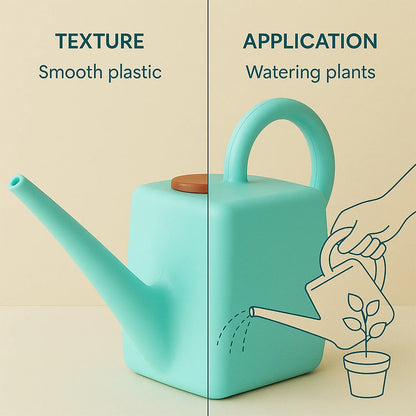 2 Litre Heavy-duty Plastic Gardening Watering Can With Long Spout Ergonomic Handle - Zidbik