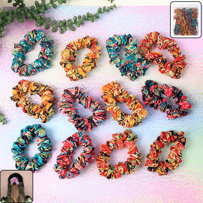 Set Of 12 Stylish Printed Fabric Hairband - Zidbik