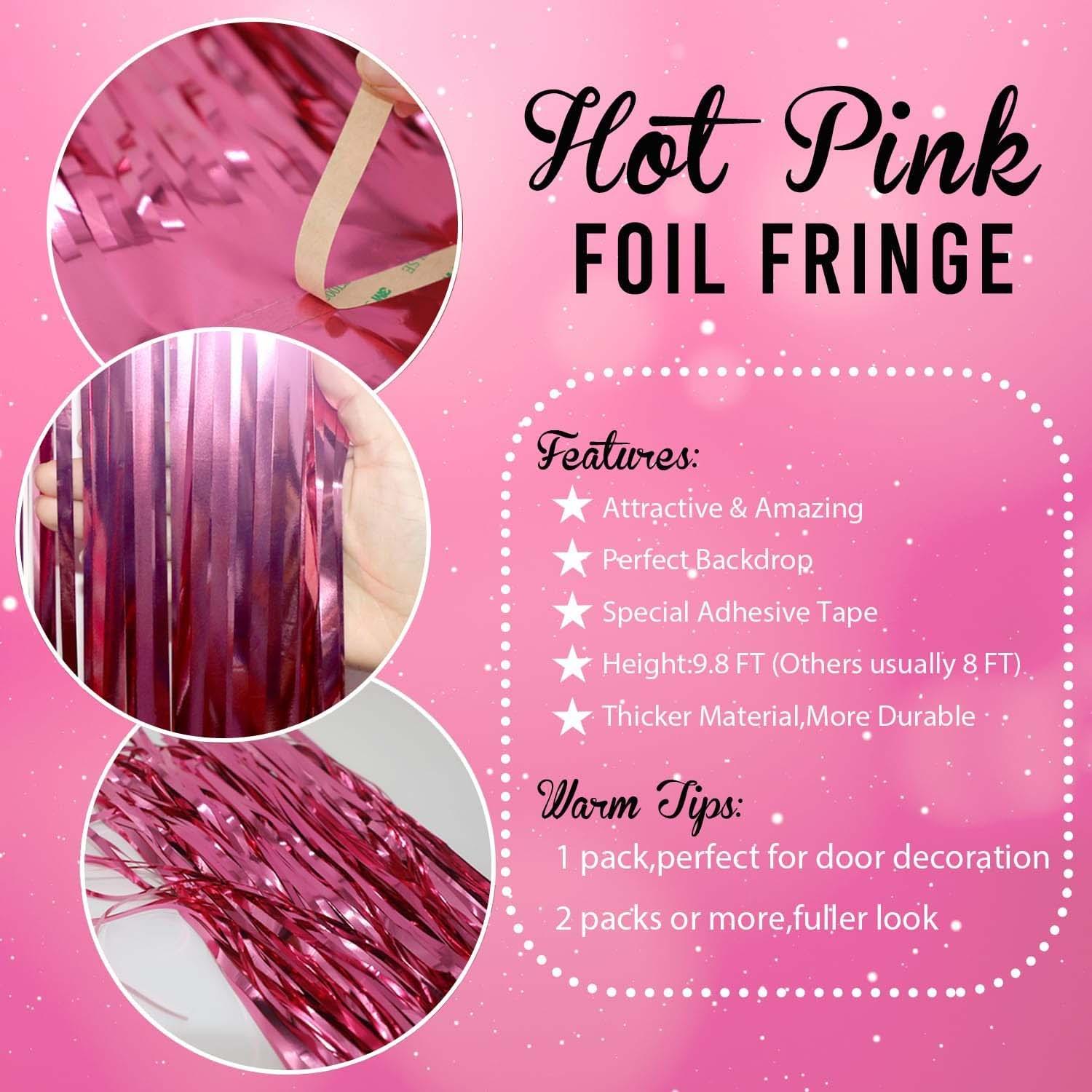 Decorative Foil Fringe Curtain For Birthday Party Decoration - Zidbik