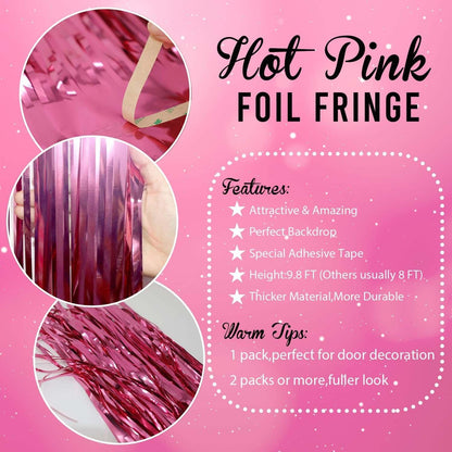 Decorative Foil Fringe Curtain For Birthday Party Decoration - Zidbik