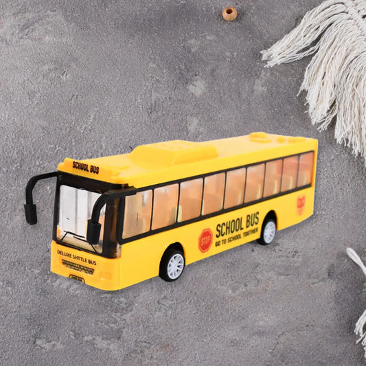 Inertia Bus Toys High Simulation Yellow Fine Details Mini Bus Model Car Toys Prizes For Gift Collections - Zidbik