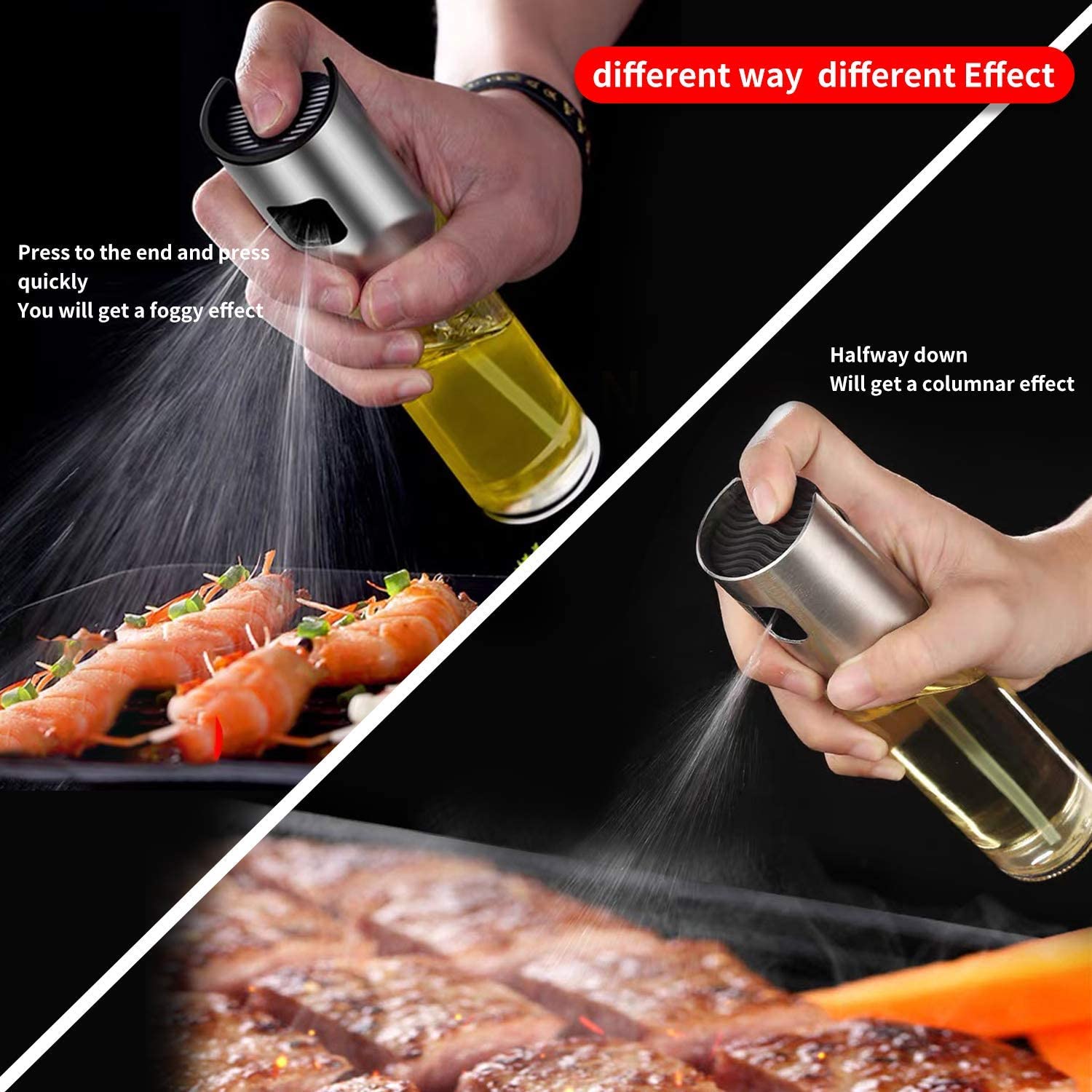 7126 Oil Sprayer Dispenser Oil Versatile Glass Spray Bottle For Cooking  Multi Use Bottle - Zidbik