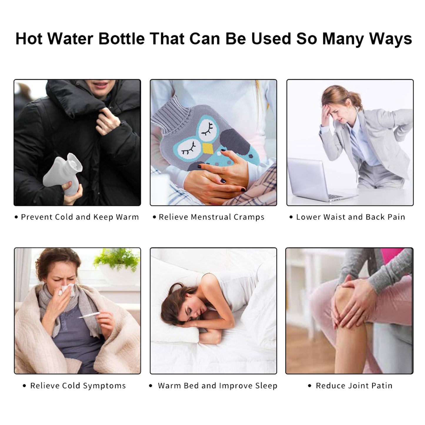 6504 Doremon Small Hot Water Bag With Cover For Pain Relief Neck Shoulder Pain And Hand Feet Warmer Menstrual Cramps. - Zidbik