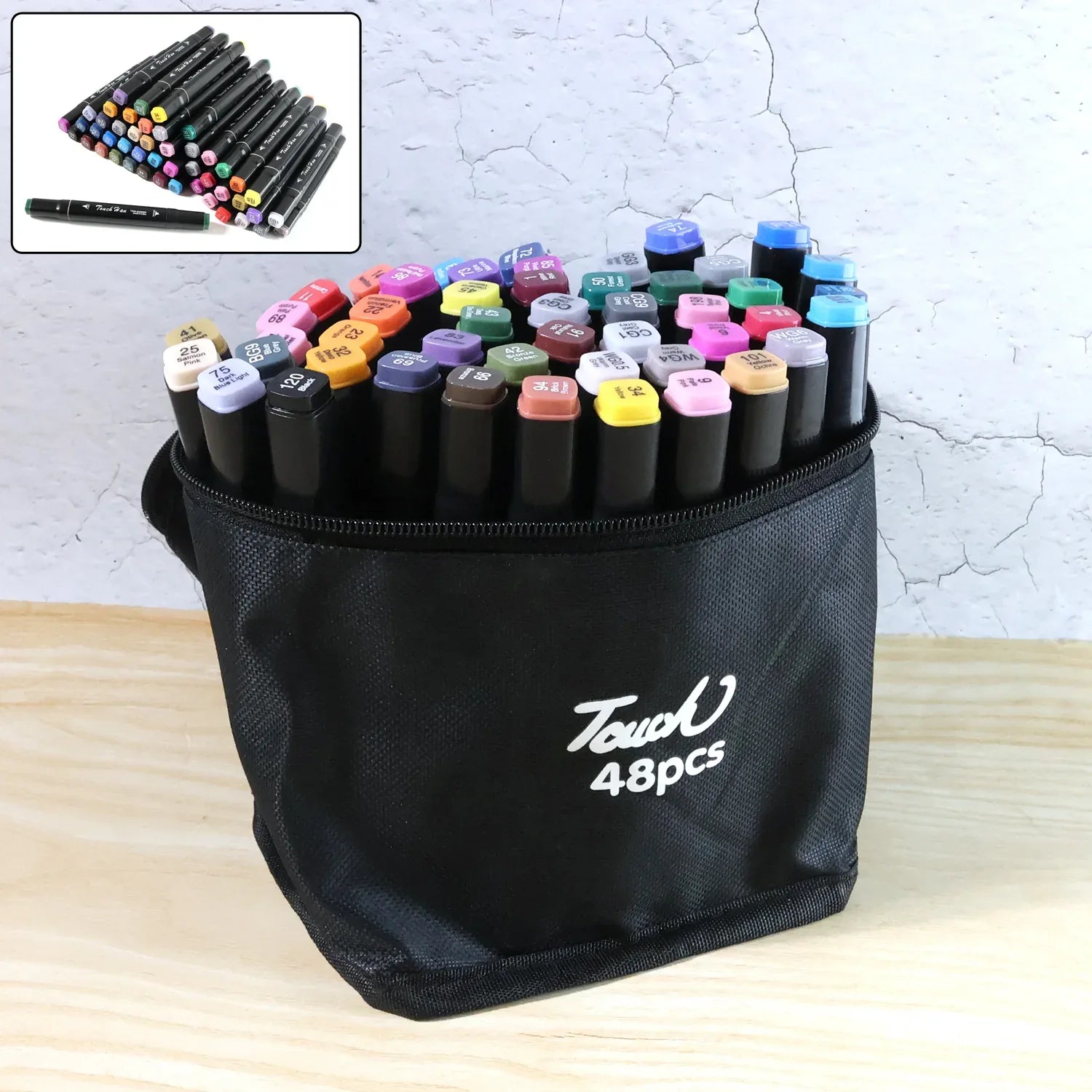Dual-tip Sketch Markers Set (48 Pc) - Zidbik