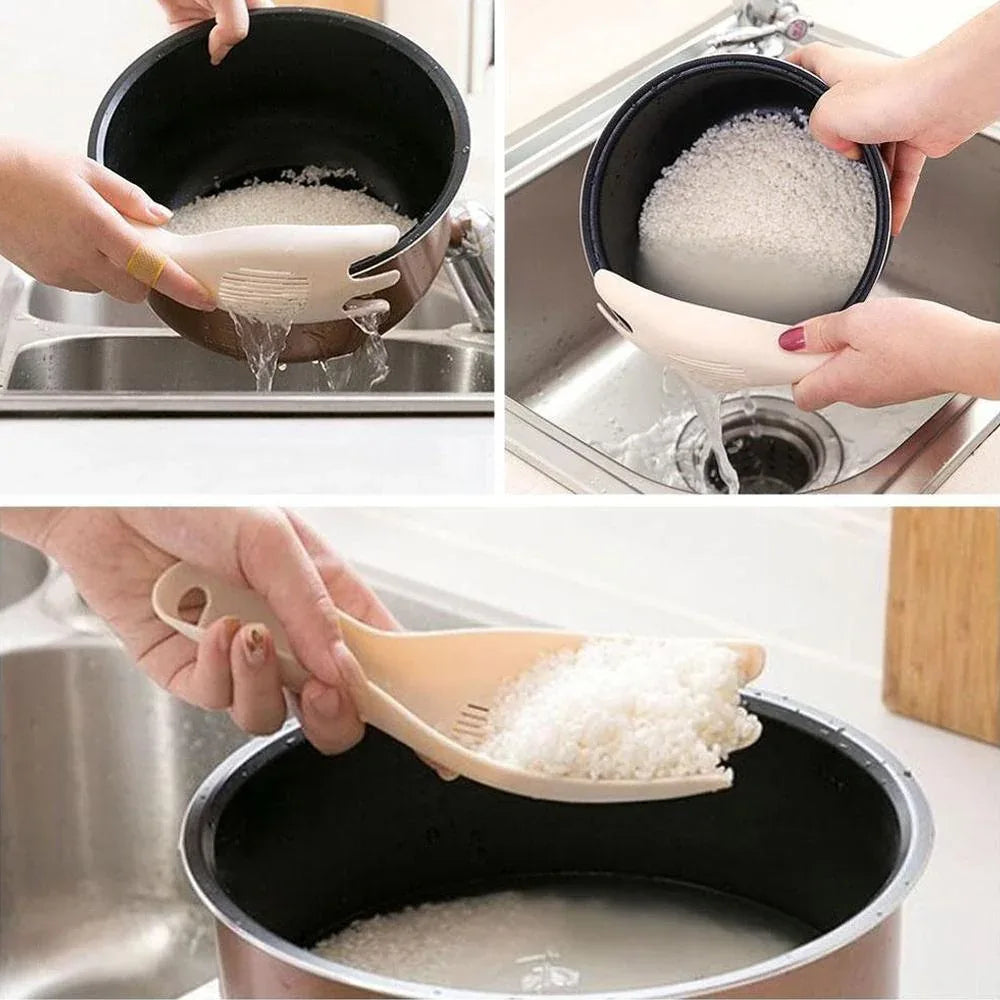 2309 Rice Sieve Washer Practical Rice Strainer Spoon - Zidbik