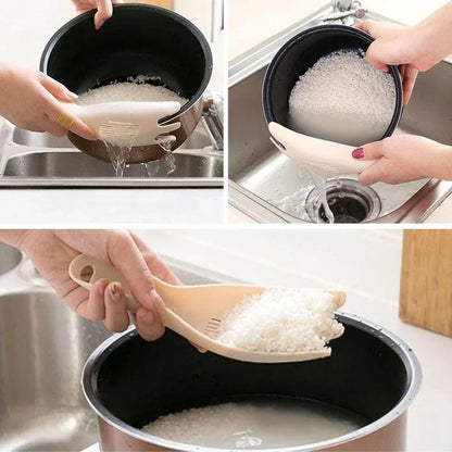 2309 Rice Sieve Washer Practical Rice Strainer Spoon - Zidbik