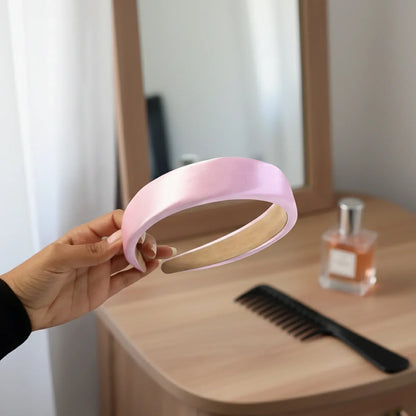 Elegant Padded Satin Finish Hairband (1 Pc) - Zidbik