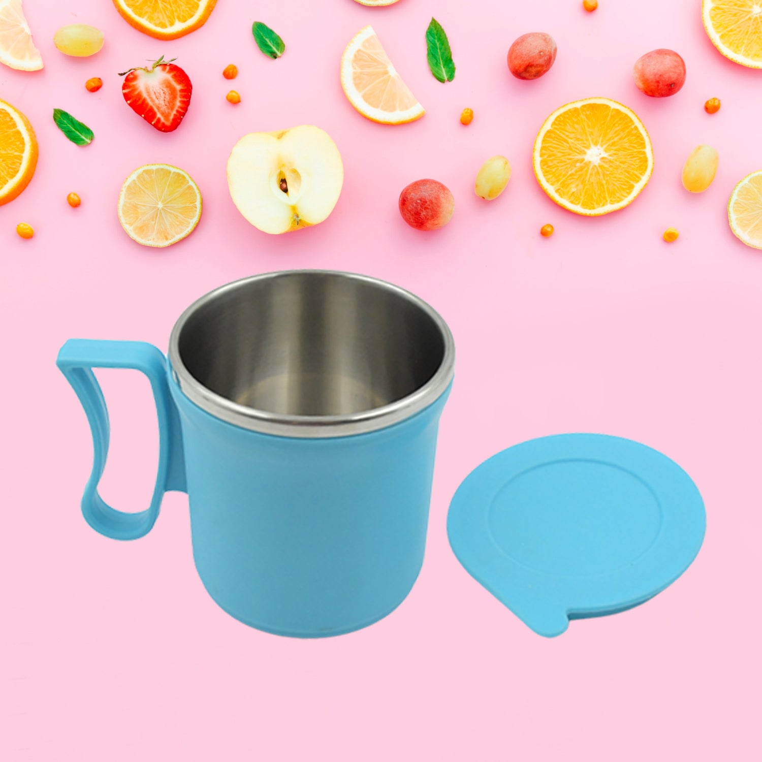 Stainless Steel Lid Cover Hot Coffeetea Mug Hot Insulated Double Wall Stainless Steel Coffee And Milk Cup With Lid - Coffee Cup Approx 250 Ml 300 Ml ( 1 Pc Mix Color) - Zidbik